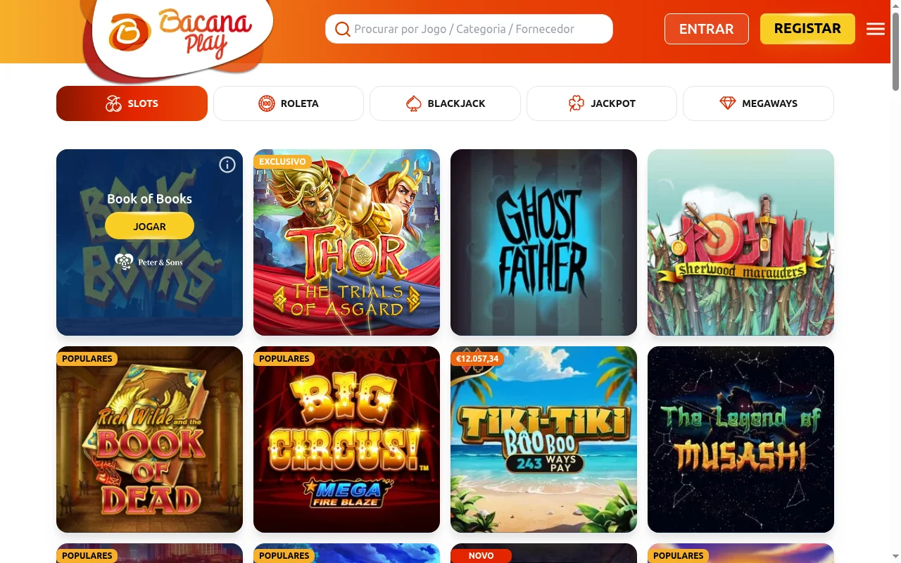 Bacana Play casino online licenciado SRIJ Portugal