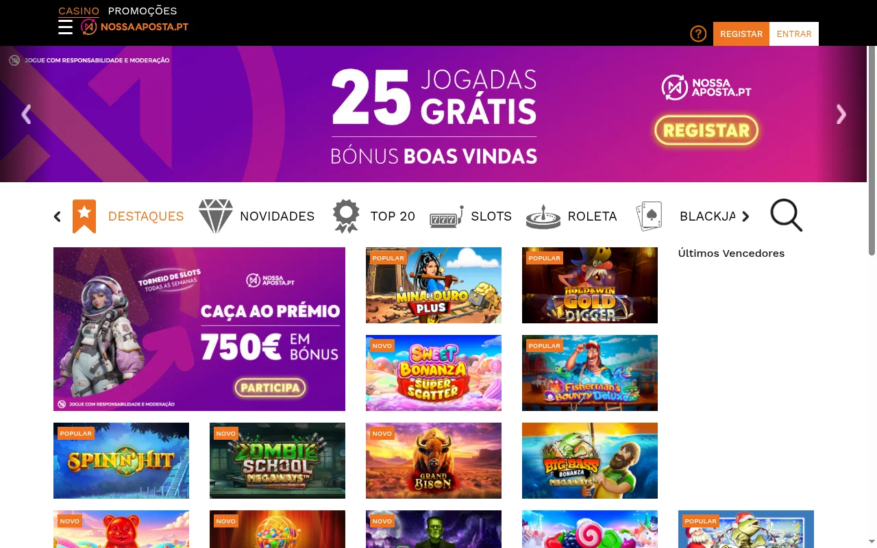 Nossa Aposta casino regulado SRIJ jogos online legais